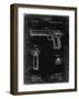 PP770-Black Grunge Colt Automatic Pistol of 1900 Patent Poster-Cole Borders-Framed Giclee Print