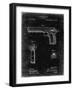 PP770-Black Grunge Colt Automatic Pistol of 1900 Patent Poster-Cole Borders-Framed Giclee Print