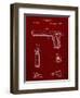 PP770-Burgundy Colt Automatic Pistol of 1900 Patent Poster-Cole Borders-Framed Giclee Print