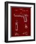 PP770-Burgundy Colt Automatic Pistol of 1900 Patent Poster-Cole Borders-Framed Giclee Print