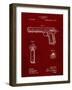 PP770-Burgundy Colt Automatic Pistol of 1900 Patent Poster-Cole Borders-Framed Giclee Print