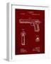 PP770-Burgundy Colt Automatic Pistol of 1900 Patent Poster-Cole Borders-Framed Giclee Print