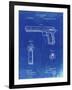 PP770-Faded Blueprint Colt Automatic Pistol of 1900 Patent Poster-Cole Borders-Framed Giclee Print