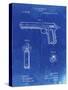 PP770-Faded Blueprint Colt Automatic Pistol of 1900 Patent Poster-Cole Borders-Stretched Canvas