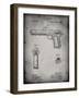 PP770-Faded Grey Colt Automatic Pistol of 1900 Patent Poster-Cole Borders-Framed Giclee Print