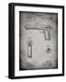 PP770-Faded Grey Colt Automatic Pistol of 1900 Patent Poster-Cole Borders-Framed Giclee Print