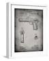 PP770-Faded Grey Colt Automatic Pistol of 1900 Patent Poster-Cole Borders-Framed Giclee Print