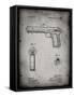 PP770-Faded Grey Colt Automatic Pistol of 1900 Patent Poster-Cole Borders-Framed Stretched Canvas