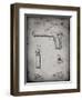 PP770-Faded Grey Colt Automatic Pistol of 1900 Patent Poster-Cole Borders-Framed Giclee Print