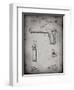 PP770-Faded Grey Colt Automatic Pistol of 1900 Patent Poster-Cole Borders-Framed Giclee Print