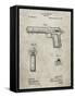 PP770-Sandstone Colt Automatic Pistol of 1900 Patent Poster-Cole Borders-Framed Stretched Canvas