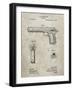 PP770-Sandstone Colt Automatic Pistol of 1900 Patent Poster-Cole Borders-Framed Giclee Print