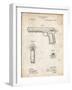 PP770-Vintage Parchment Colt Automatic Pistol of 1900 Patent Poster-Cole Borders-Framed Giclee Print