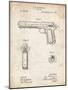 PP770-Vintage Parchment Colt Automatic Pistol of 1900 Patent Poster-Cole Borders-Mounted Giclee Print