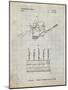 PP779-Antique Grid Parchment Dental Tools Patent Poster-Cole Borders-Mounted Giclee Print