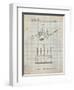 PP779-Antique Grid Parchment Dental Tools Patent Poster-Cole Borders-Framed Premium Giclee Print