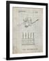 PP779-Antique Grid Parchment Dental Tools Patent Poster-Cole Borders-Framed Giclee Print