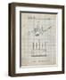 PP779-Antique Grid Parchment Dental Tools Patent Poster-Cole Borders-Framed Giclee Print