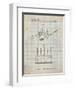 PP779-Antique Grid Parchment Dental Tools Patent Poster-Cole Borders-Framed Giclee Print