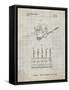 PP779-Antique Grid Parchment Dental Tools Patent Poster-Cole Borders-Framed Stretched Canvas