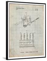 PP779-Antique Grid Parchment Dental Tools Patent Poster-Cole Borders-Framed Premium Giclee Print