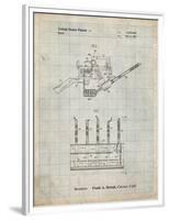 PP779-Antique Grid Parchment Dental Tools Patent Poster-Cole Borders-Framed Premium Giclee Print