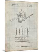 PP779-Antique Grid Parchment Dental Tools Patent Poster-Cole Borders-Mounted Premium Giclee Print