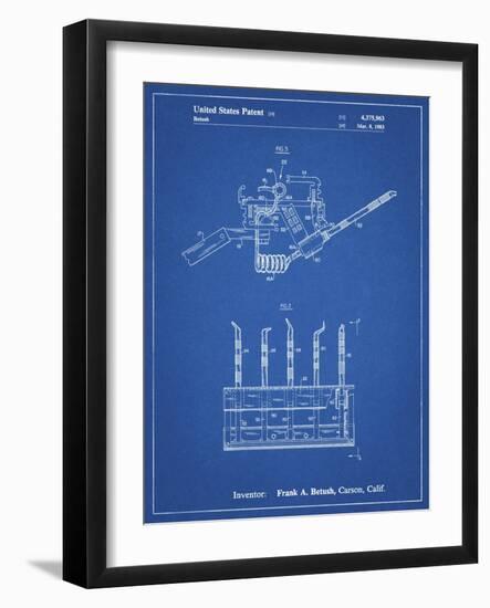 PP779-Blueprint Dental Tools Patent Poster-Cole Borders-Framed Giclee Print