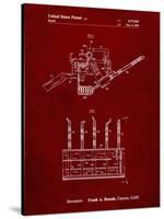 PP779-Burgundy Dental Tools Patent Poster-Cole Borders-Stretched Canvas