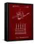 PP779-Burgundy Dental Tools Patent Poster-Cole Borders-Framed Stretched Canvas