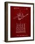 PP779-Burgundy Dental Tools Patent Poster-Cole Borders-Framed Giclee Print