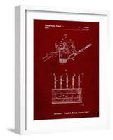 PP779-Burgundy Dental Tools Patent Poster-Cole Borders-Framed Giclee Print