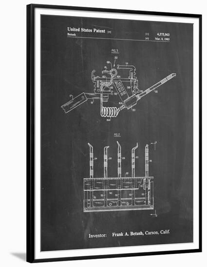 PP779-Chalkboard Dental Tools Patent Poster-Cole Borders-Framed Premium Giclee Print