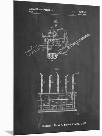 PP779-Chalkboard Dental Tools Patent Poster-Cole Borders-Mounted Premium Giclee Print