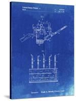 PP779-Faded Blueprint Dental Tools Patent Poster-Cole Borders-Stretched Canvas