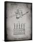 PP779-Faded Grey Dental Tools Patent Poster-Cole Borders-Framed Stretched Canvas