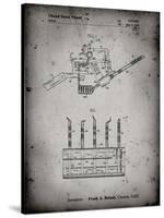 PP779-Faded Grey Dental Tools Patent Poster-Cole Borders-Stretched Canvas