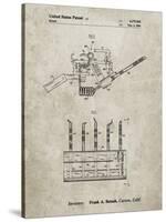 PP779-Sandstone Dental Tools Patent Poster-Cole Borders-Stretched Canvas