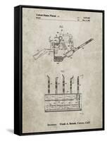 PP779-Sandstone Dental Tools Patent Poster-Cole Borders-Framed Stretched Canvas