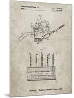 PP779-Sandstone Dental Tools Patent Poster-Cole Borders-Mounted Premium Giclee Print