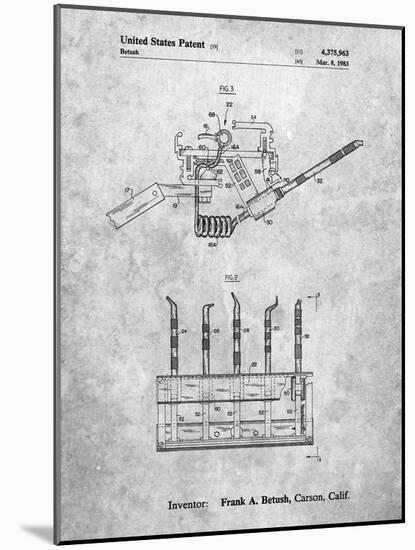 PP779-Slate Dental Tools Patent Poster-Cole Borders-Mounted Giclee Print