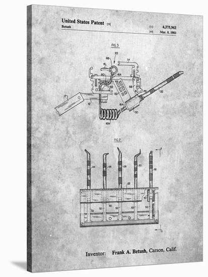 PP779-Slate Dental Tools Patent Poster-Cole Borders-Stretched Canvas