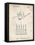 PP779-Vintage Parchment Dental Tools Patent Poster-Cole Borders-Framed Stretched Canvas