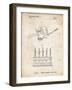 PP779-Vintage Parchment Dental Tools Patent Poster-Cole Borders-Framed Giclee Print