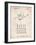 PP779-Vintage Parchment Dental Tools Patent Poster-Cole Borders-Framed Giclee Print