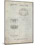 PP782-Antique Grid Parchment Disc Golf Basket Patent Poster-Cole Borders-Mounted Giclee Print