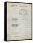 PP782-Antique Grid Parchment Disc Golf Basket Patent Poster-Cole Borders-Framed Stretched Canvas