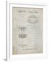 PP782-Antique Grid Parchment Disc Golf Basket Patent Poster-Cole Borders-Framed Giclee Print