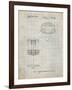 PP782-Antique Grid Parchment Disc Golf Basket Patent Poster-Cole Borders-Framed Giclee Print