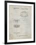 PP782-Antique Grid Parchment Disc Golf Basket Patent Poster-Cole Borders-Framed Giclee Print